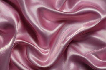 Fototapeta premium Lustrous Pink Satin Fabric: Waves and Highlights Creating a Luxurious Drapery Effect