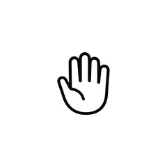 Open Hand Stop Gesture Icon
