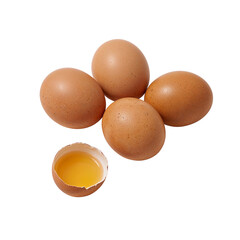 Fresh Eggs with Open Shell