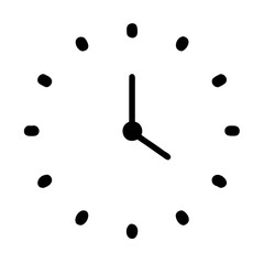 Clock face illustration showing the time at four o'clock time management tool