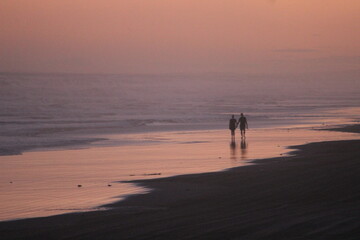 Naklejka premium sunset on the beach