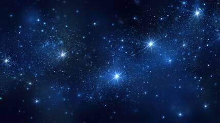 Twinkling Stars on a Dark Blue Canvas: A Glare and Sparkle Effect Overlay
