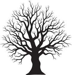 Obraz premium spooky dead tree isolated on white or transparent png