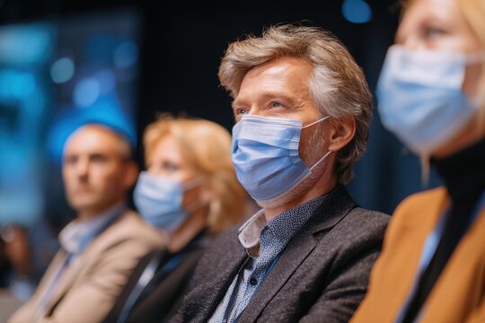 Masked Attendees at a Business Convention: Networking in a Corporate Setting During the Covid Era