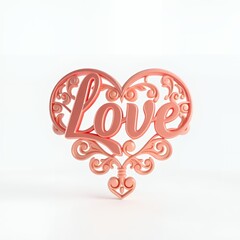 heart with floral ornament