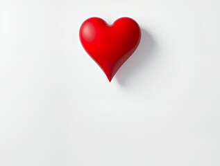 red heart on a white background