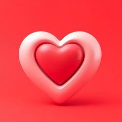 red heart isolated on white
