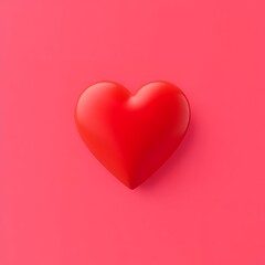 red heart on pink background
