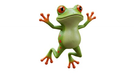 Obraz premium Jumping frog illustration