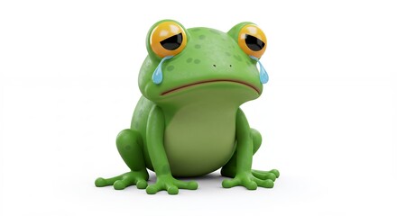 Obraz premium Sad frog illustration