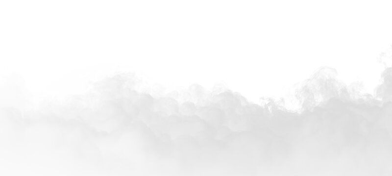 Swirling white smoke gracefully drifts against a stark transparent background, creating a moody and atmospheric effect for design projects.