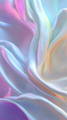 Obraz premium Pastel Iridescent Silk Fabric Folds in Soft Light