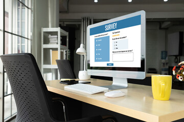 Online survey form for modish digital information collection on the internet network