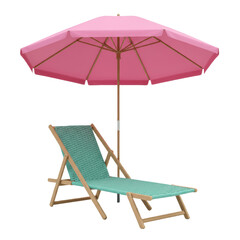 beach chair with umbrella PNG, beach lounger with umbrella, sun chair with umbrella, beach chair set png, umbrella and chair on beach, tropical beach chair