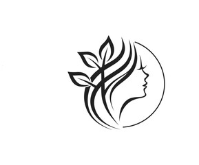 Fototapeta premium vector illustration of a flower. heart with crown logo. fashion logo. Beauty fashion house. modeling dress jewelry. fashion technology Monogram logo design for entrepreneur and best business icon. 