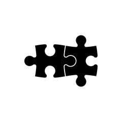 Fototapeta premium Two Interlocking Puzzle Pieces Symbolizing Collaboration and Connection for Problem Solving and Teamwork