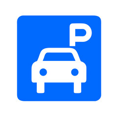 Parking sign vector illustration for car parking area and parking space design