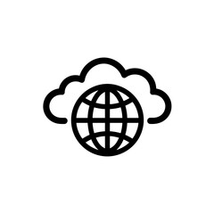 Cloud Computing and Global Network Connectivity Symbolizing Modern Technology and Data Storage Solutions