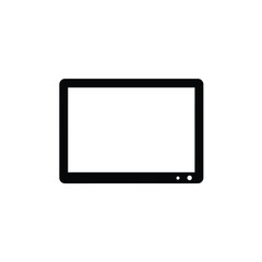 Black outline of a curved screen television monitor