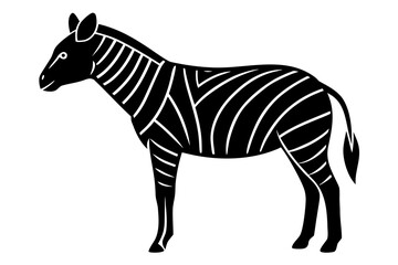 Vector art of silhouette of  zebra 