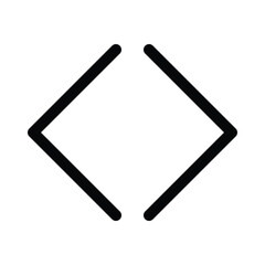 Horizontal chevron selector for UI navigation, slider, and carousel.