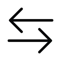 Horizontal arrows icon for switch, swap, exchange, and transfer actions.