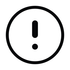 Simple outline icons for alert, warning, notification, and error messages.