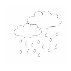 cloud and rain drops