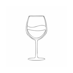 wine glass isolated on white