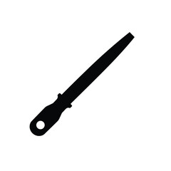 Black hand file tool silhouette metal work