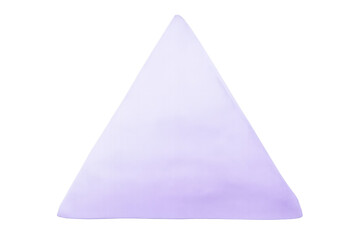 Purple triangle shape on a transparent background, ideal for minimalist designs and projects requiring a simple geometric element