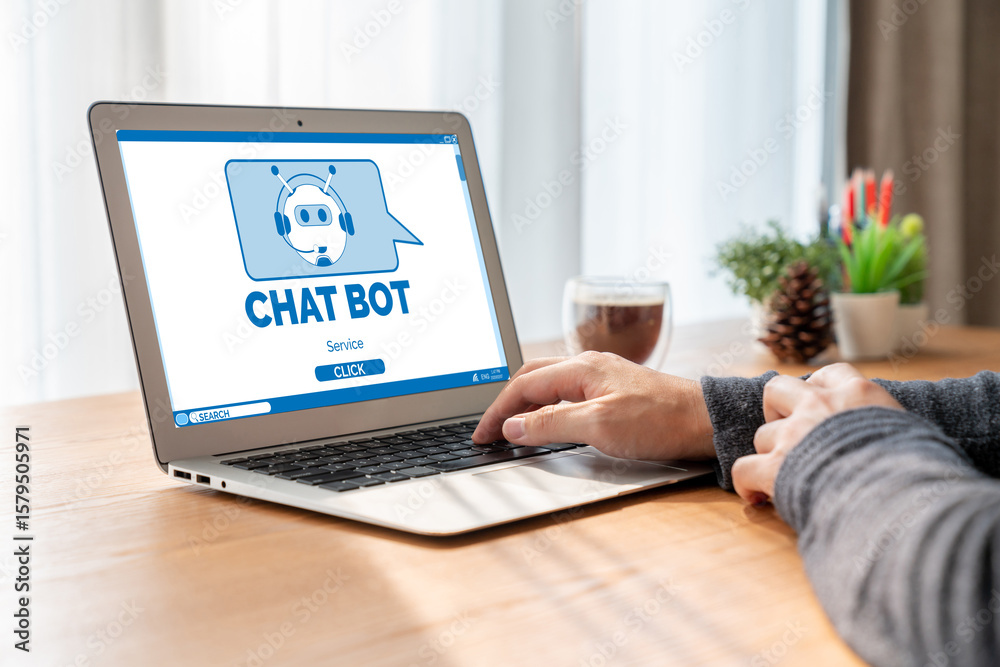 Poster chatbot software application for modish online business that automatically reply to customer questio