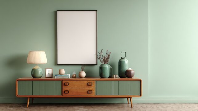 Modern, stylish interior design scene