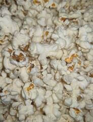 Close-up of freshly made popcorn