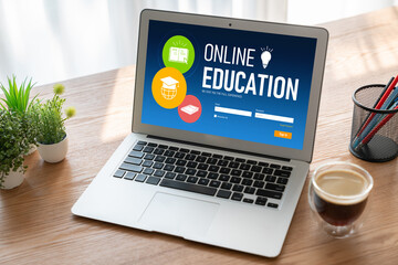 E-learning website with modish sofware for student to study online on the internet network