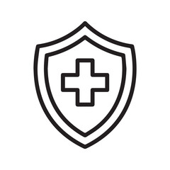 Fototapeta premium Medical Security Shield Symbol Vector