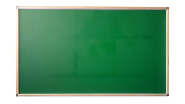 A green chalkboard with slight chalk residue, isolated on transparent background