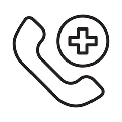 Fototapeta premium Medical Call Support Vector Icon