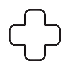 Obraz premium Healthcare Cross Sign Vector Illustration
