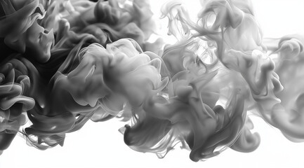 White and gray smoke vapor swirls with misty, flowing shapes, isolated on a transparent PNG background. High-resolution cutout perfect for overlay effects and atmospheric visual designs
