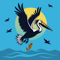 illustration of a pelican
