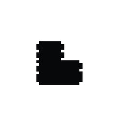 Black pixelated coin stack icon finance