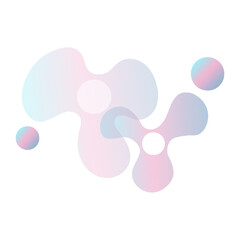 Scientific abstract logo with shapes, biology, chemistry symbol. modern eps 10.