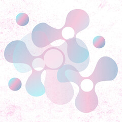 Scientific abstract logo with shapes, biology, chemistry symbol. modern eps 10.