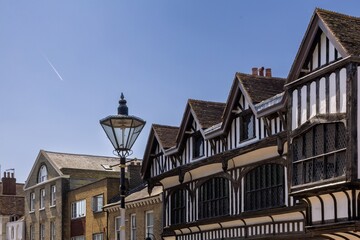 view of tudor house in southampton, england
