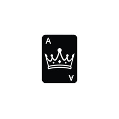 Ace crown card symbol royal