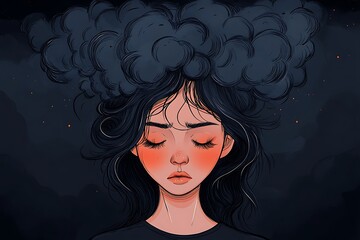 Abstract depiction of anxiety and mental fog, perfect for articles on stress, depression, or emotional health