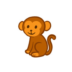 Obraz premium Cartoon Monkey Illustration
