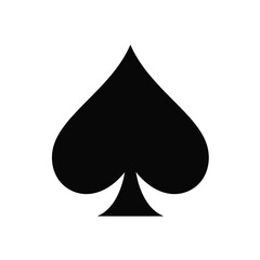 Fototapeta premium Black spade symbol on white background icon