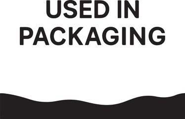 Wavy Black Design Element for Packaging isolated on white background